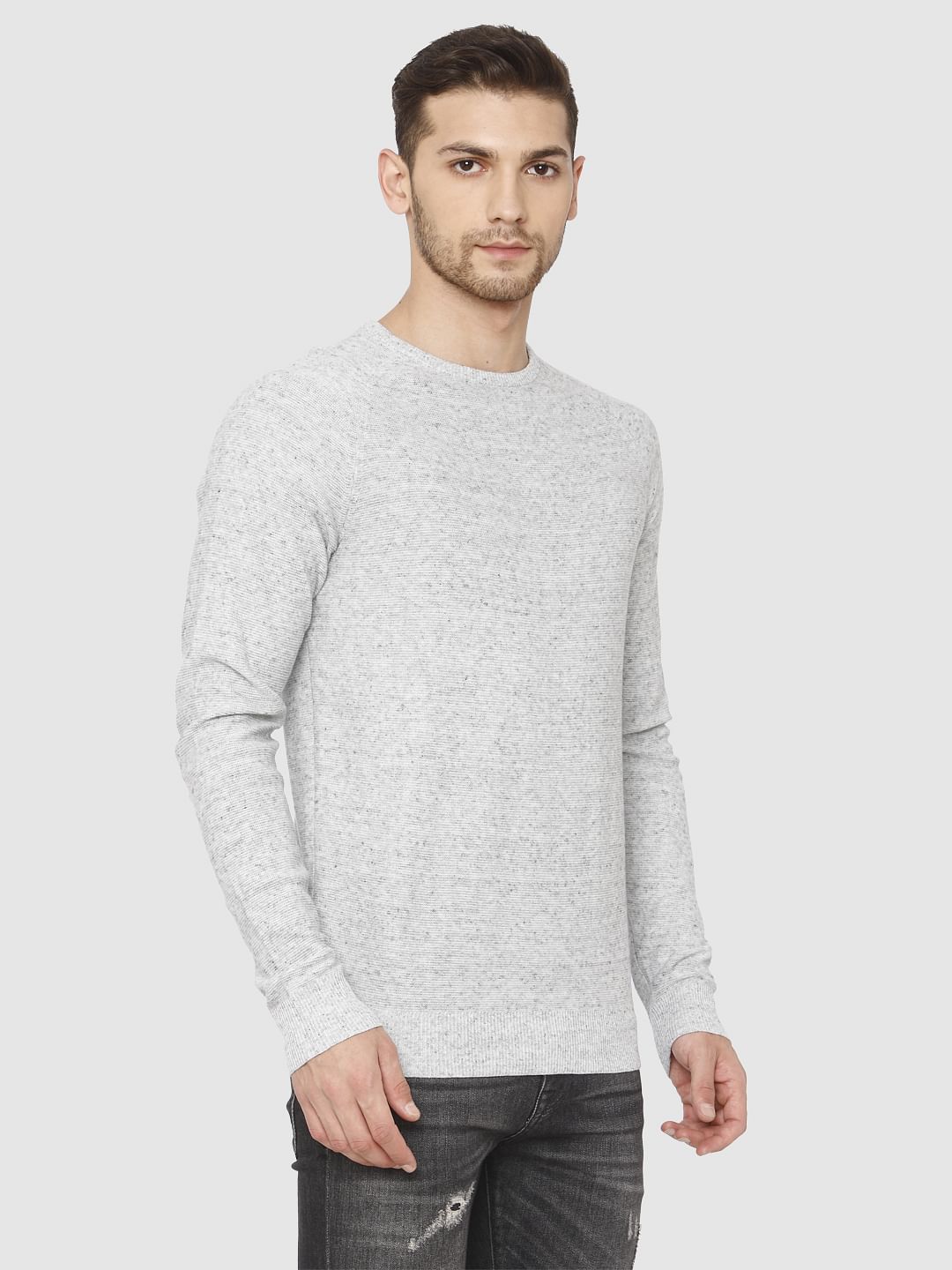 Light Grey Crew Neck Pullover