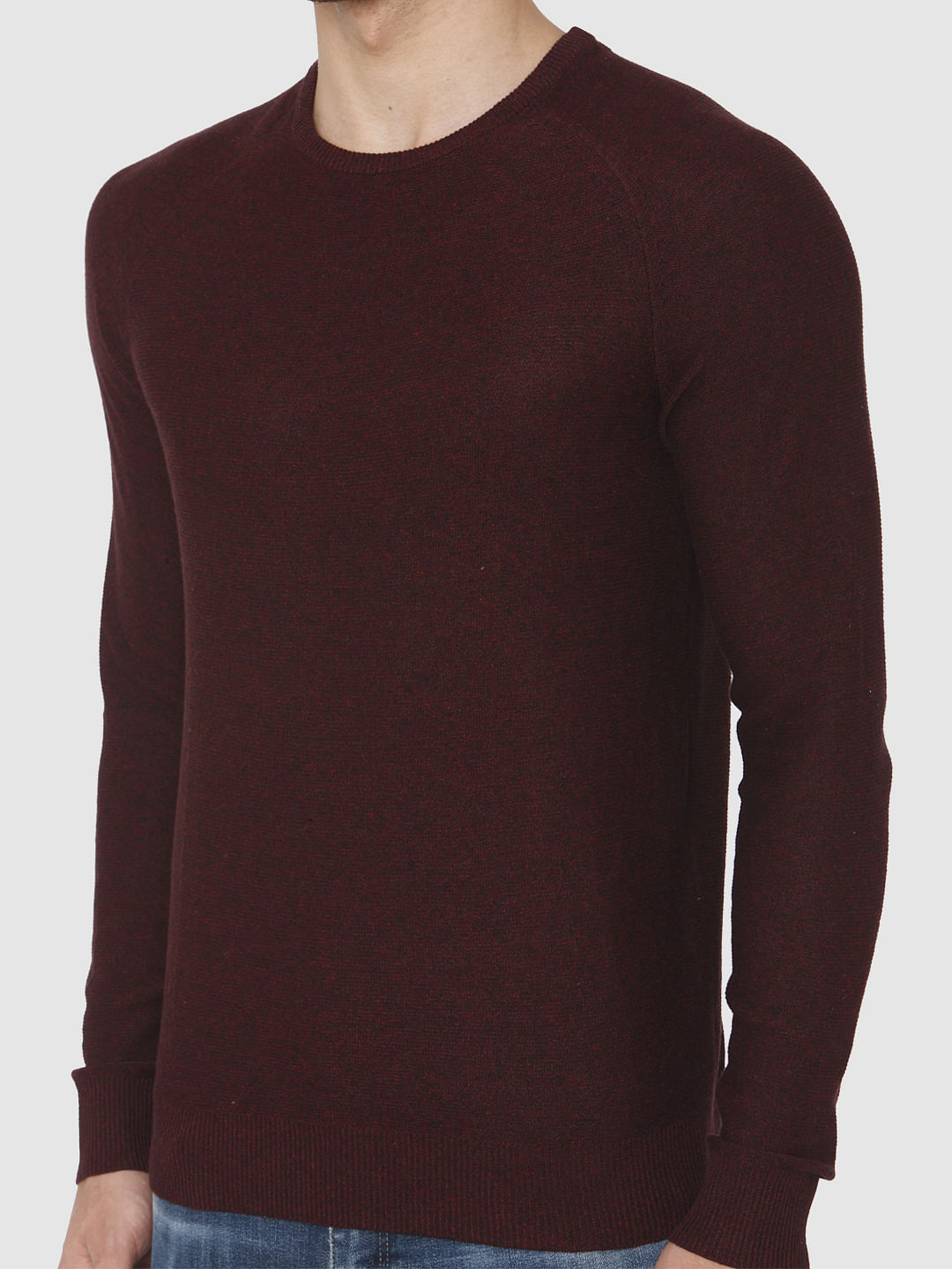 Red Crew Neck Pullover