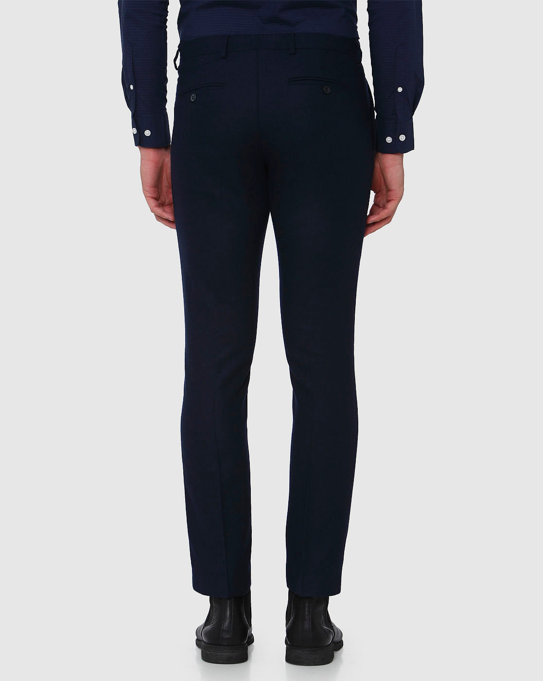 Navy Blue Formal Slim Fit Trousers