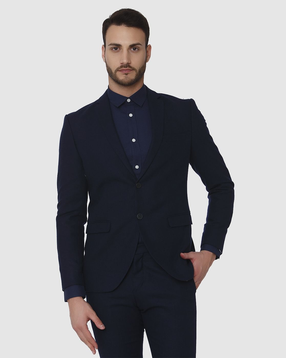 Navy Blue Formal Slim Fit Blazer