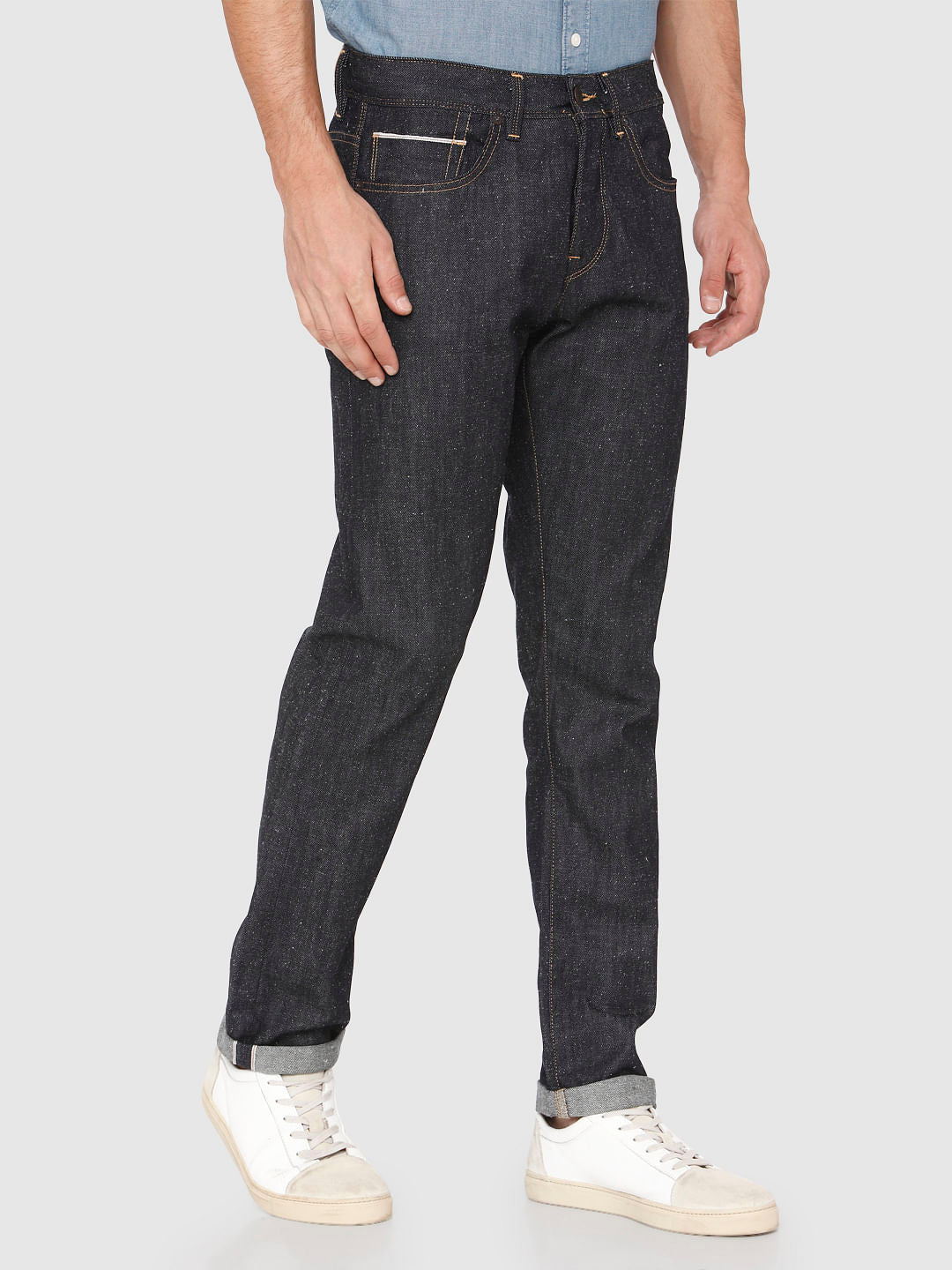Dark Blue Toby Tapered Fit Jeans