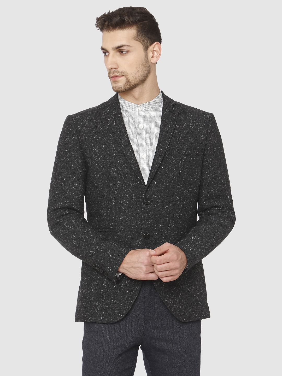 Black Double Button Blazer