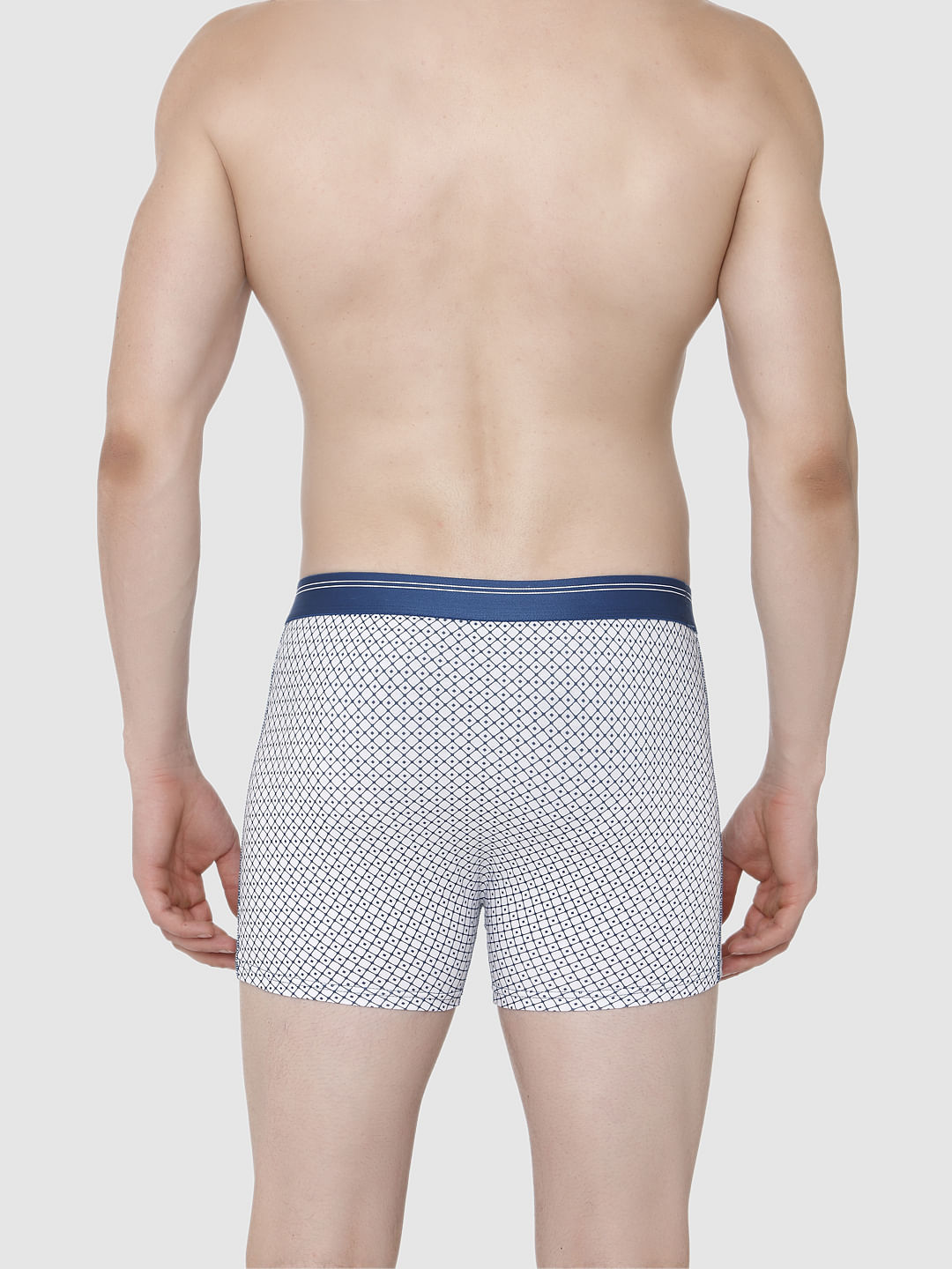 White Printed Trunks