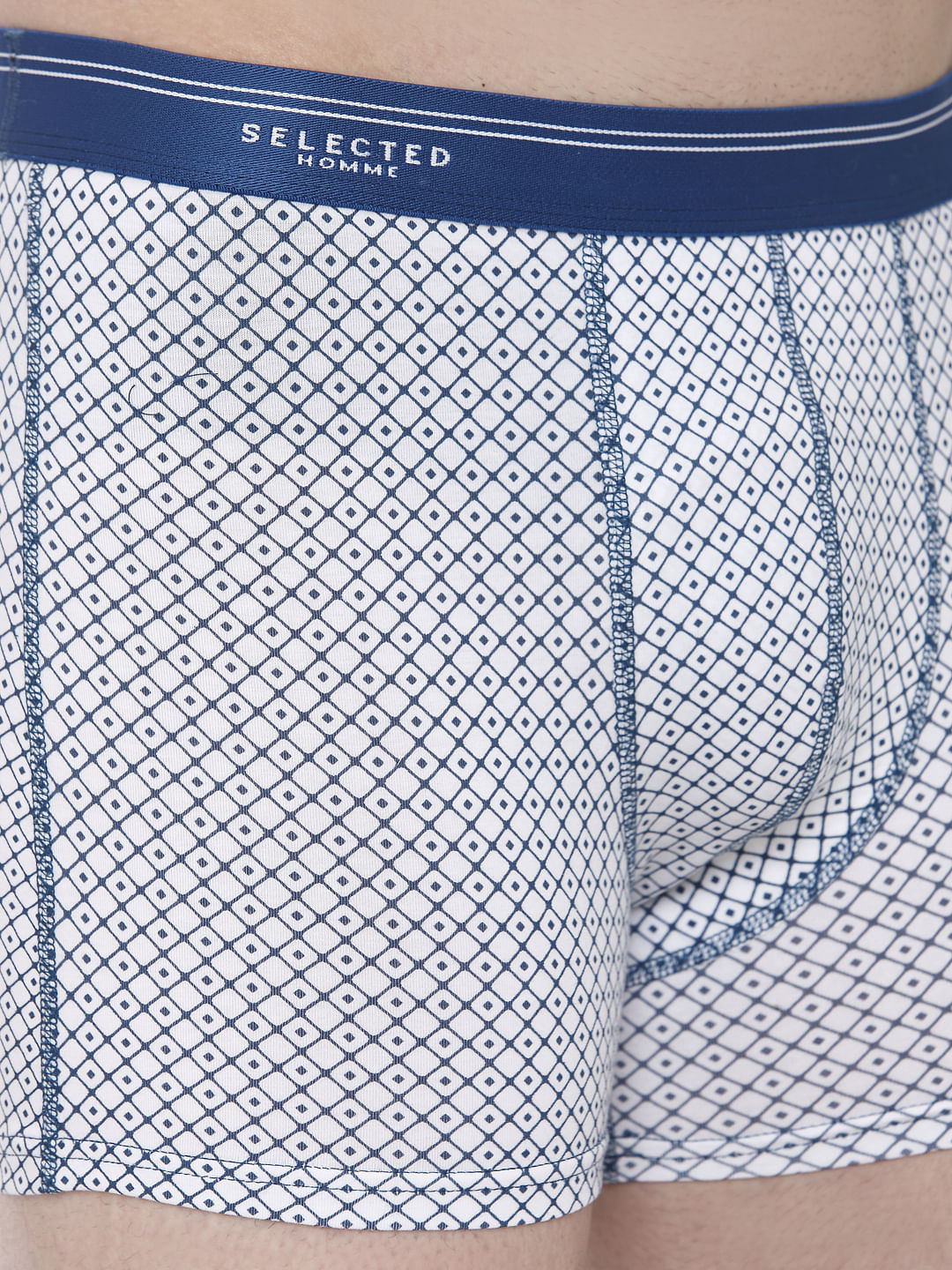 White Printed Trunks