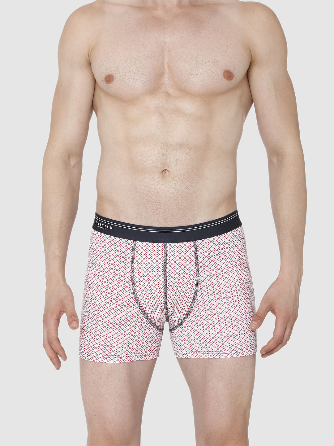Red Printed Trunks