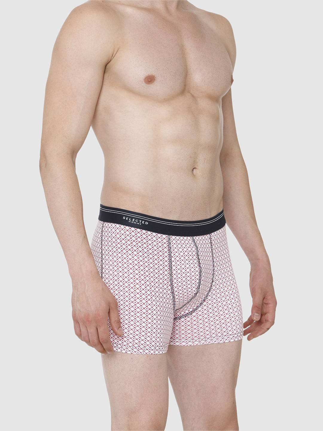 Red Printed Trunks