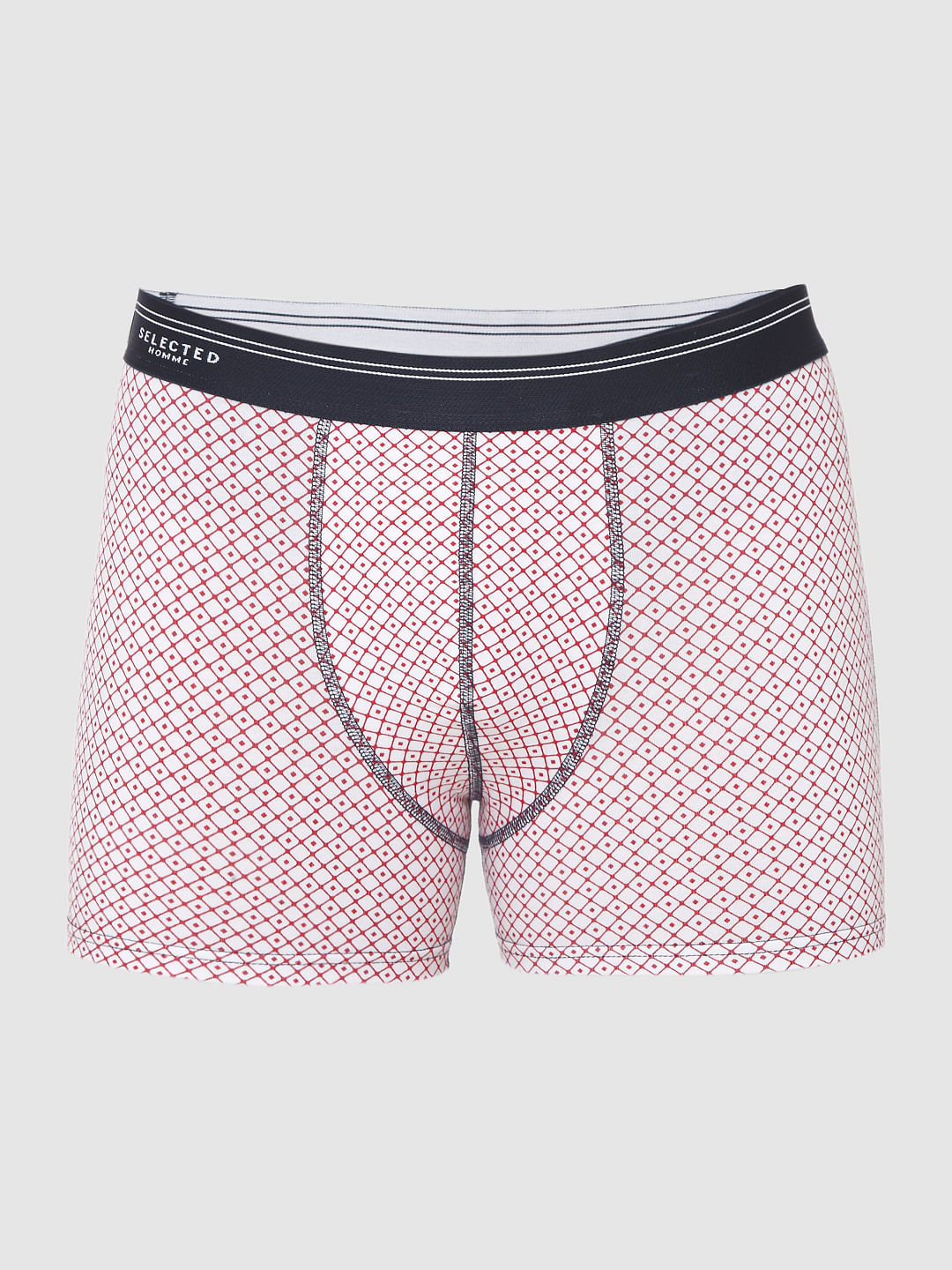 Red Printed Trunks