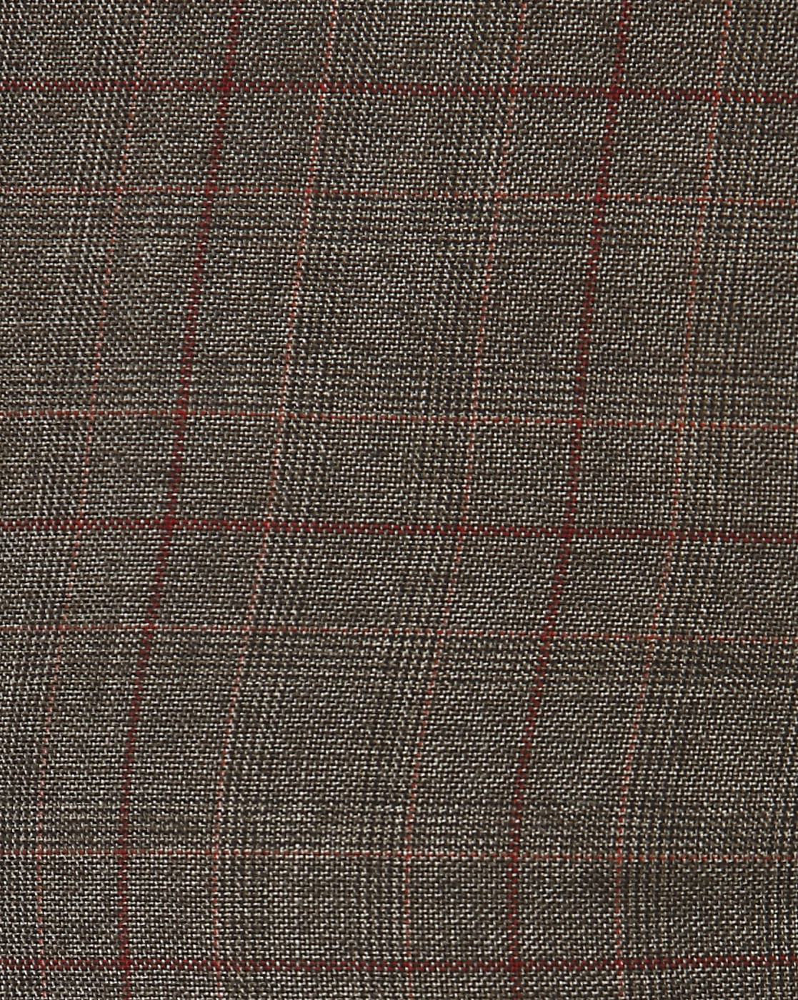 Brown Check Slim Fit Trousers