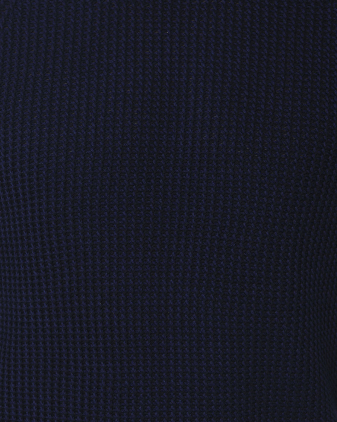 Blue Textured Crew Neck Pullover