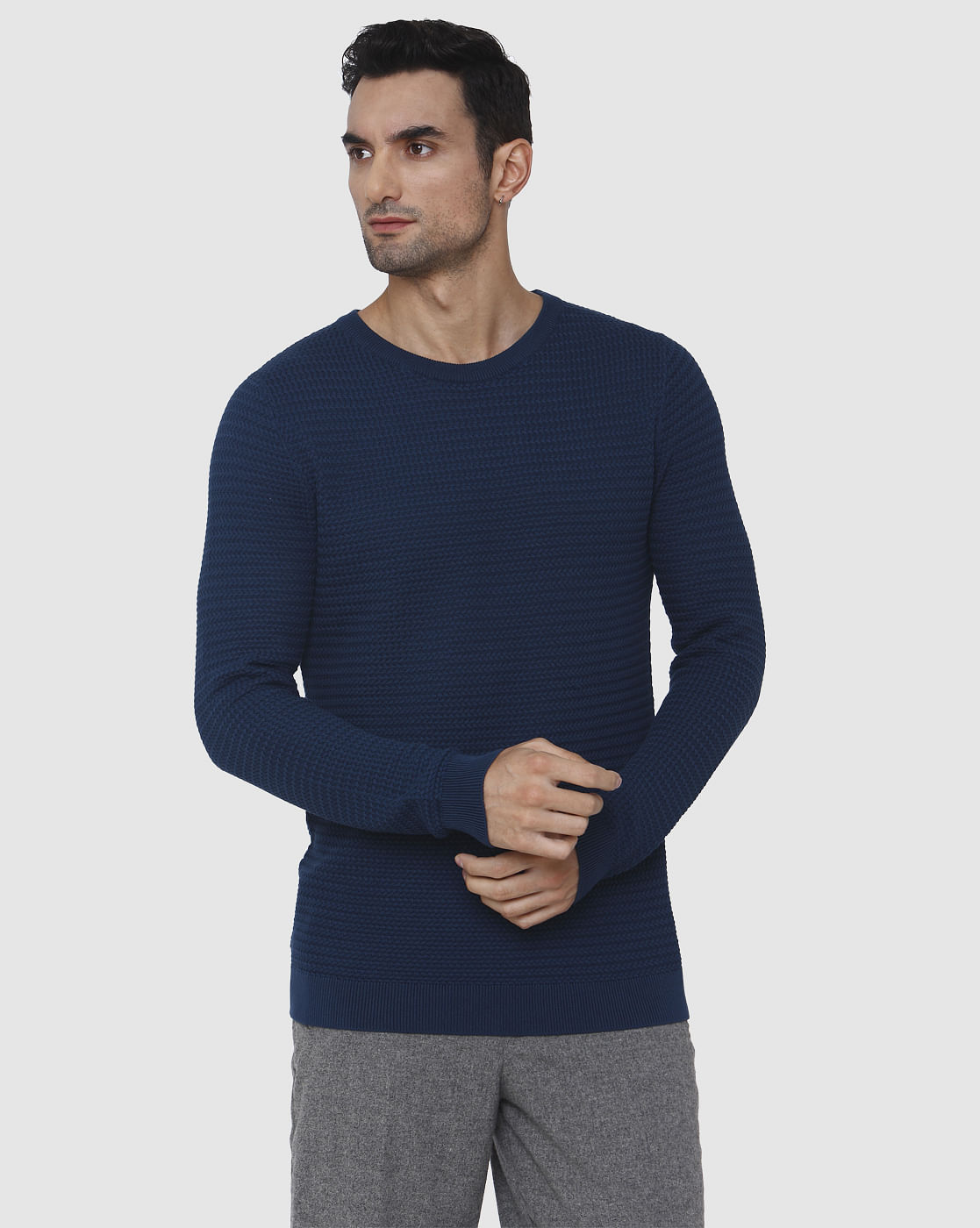 Blue Crew Neck T-Shirt