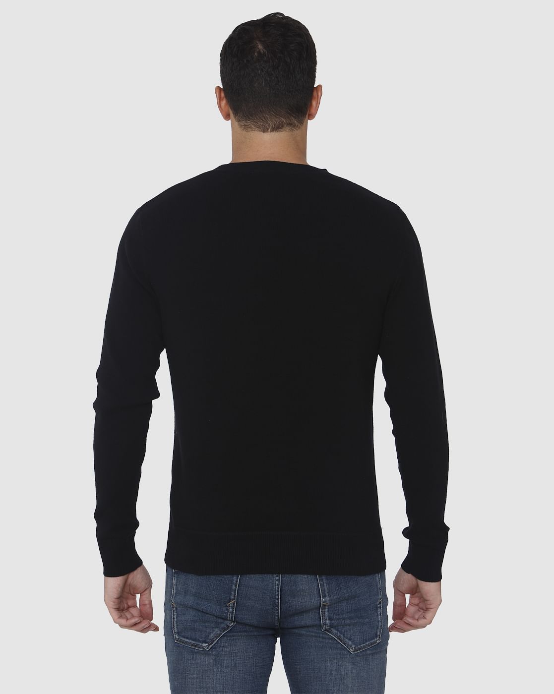 Black Crew Neck Pullover