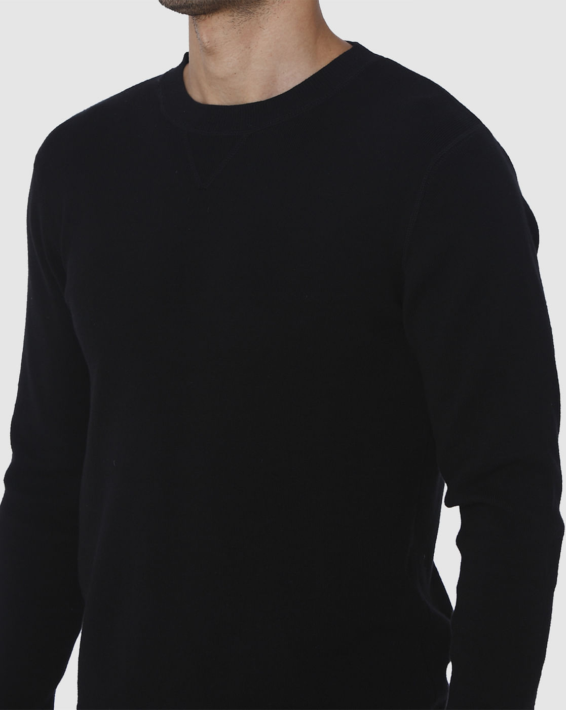 Black Crew Neck Pullover