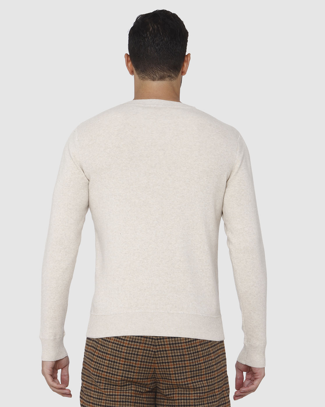 Cream Crew Neck Pullover
