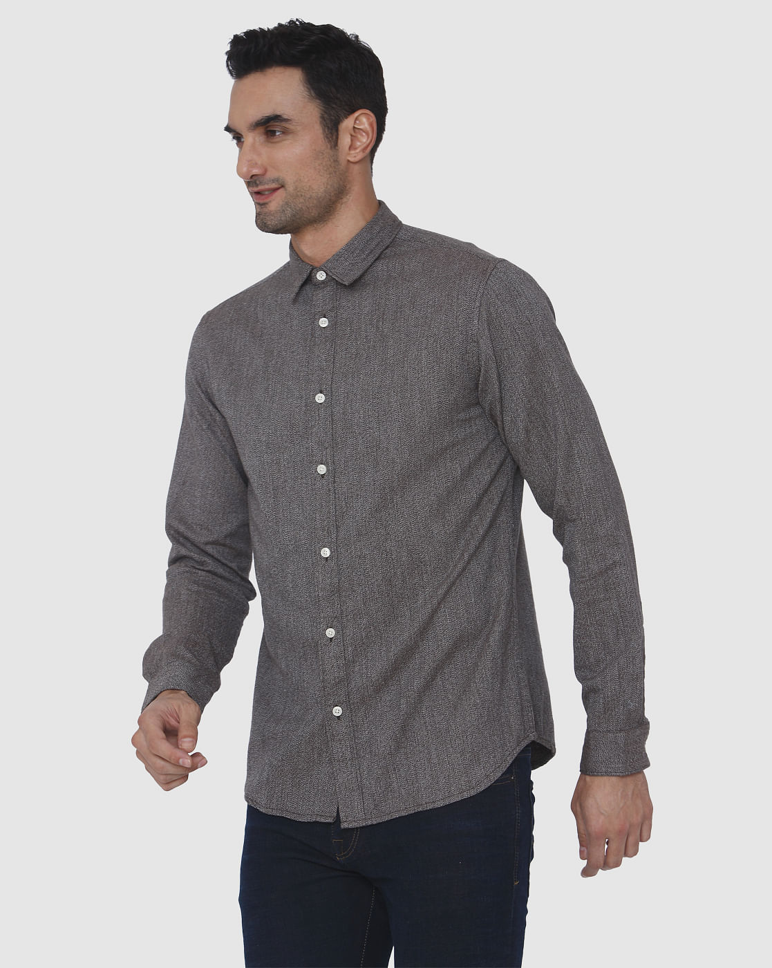 Brown Full Sleeves Shirt