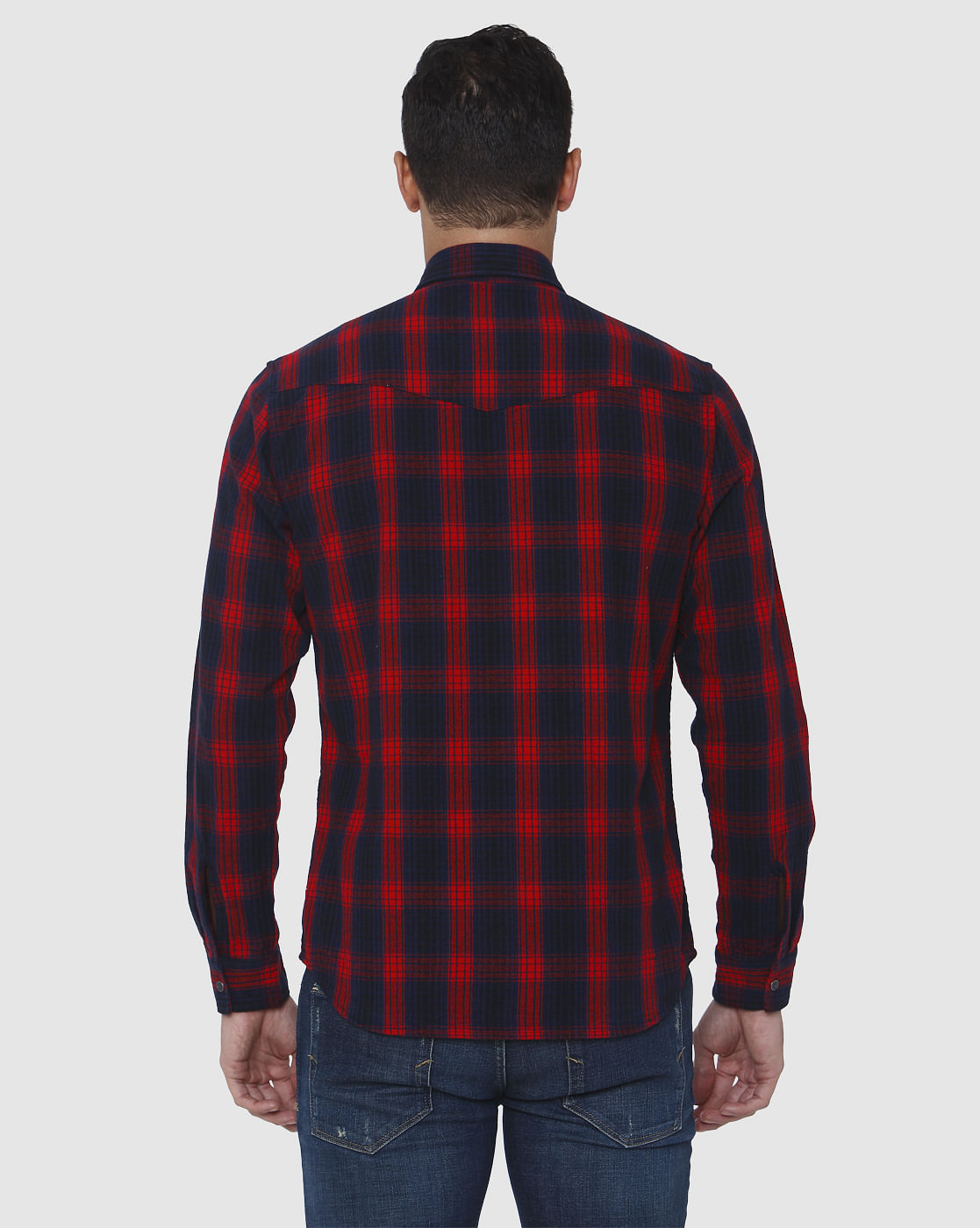 Red Check Full Sleeves Shirt