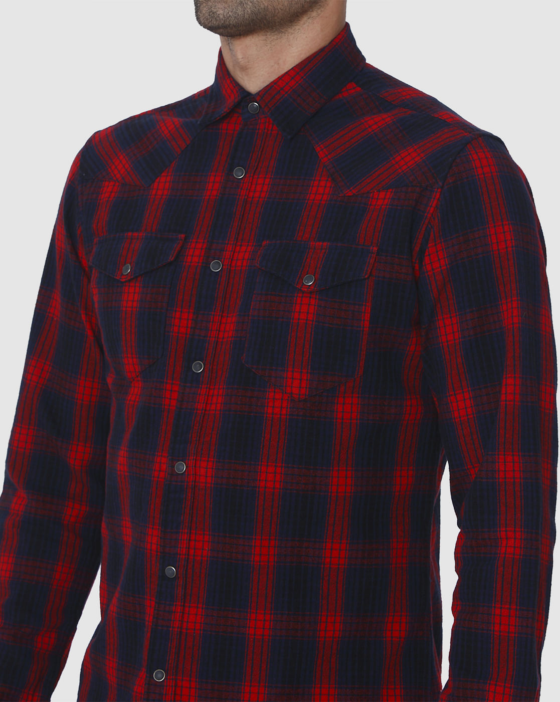 Red Check Full Sleeves Shirt