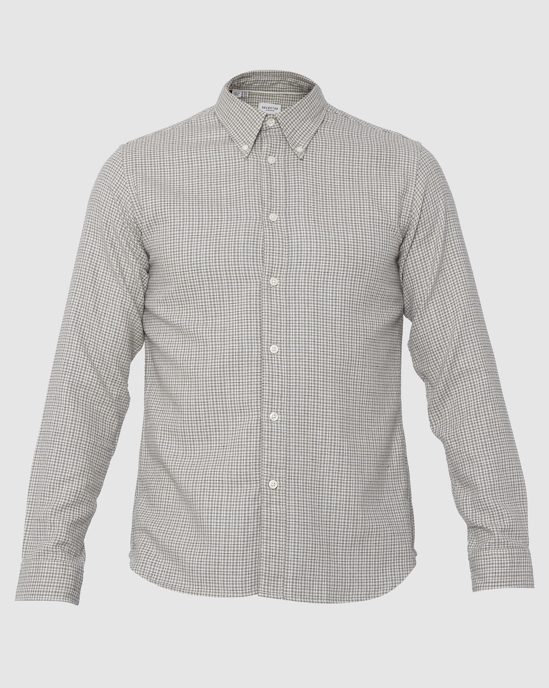 Grey Check Full Sleeves Shirt