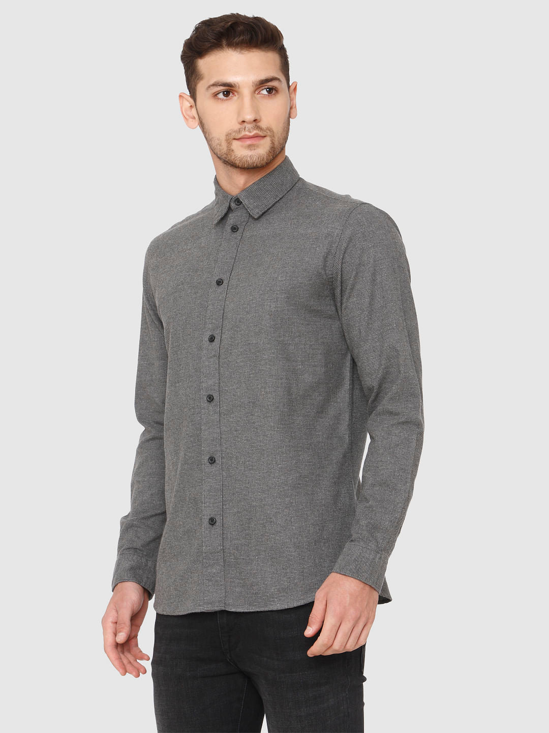 Grey Full Sleeves Shirt