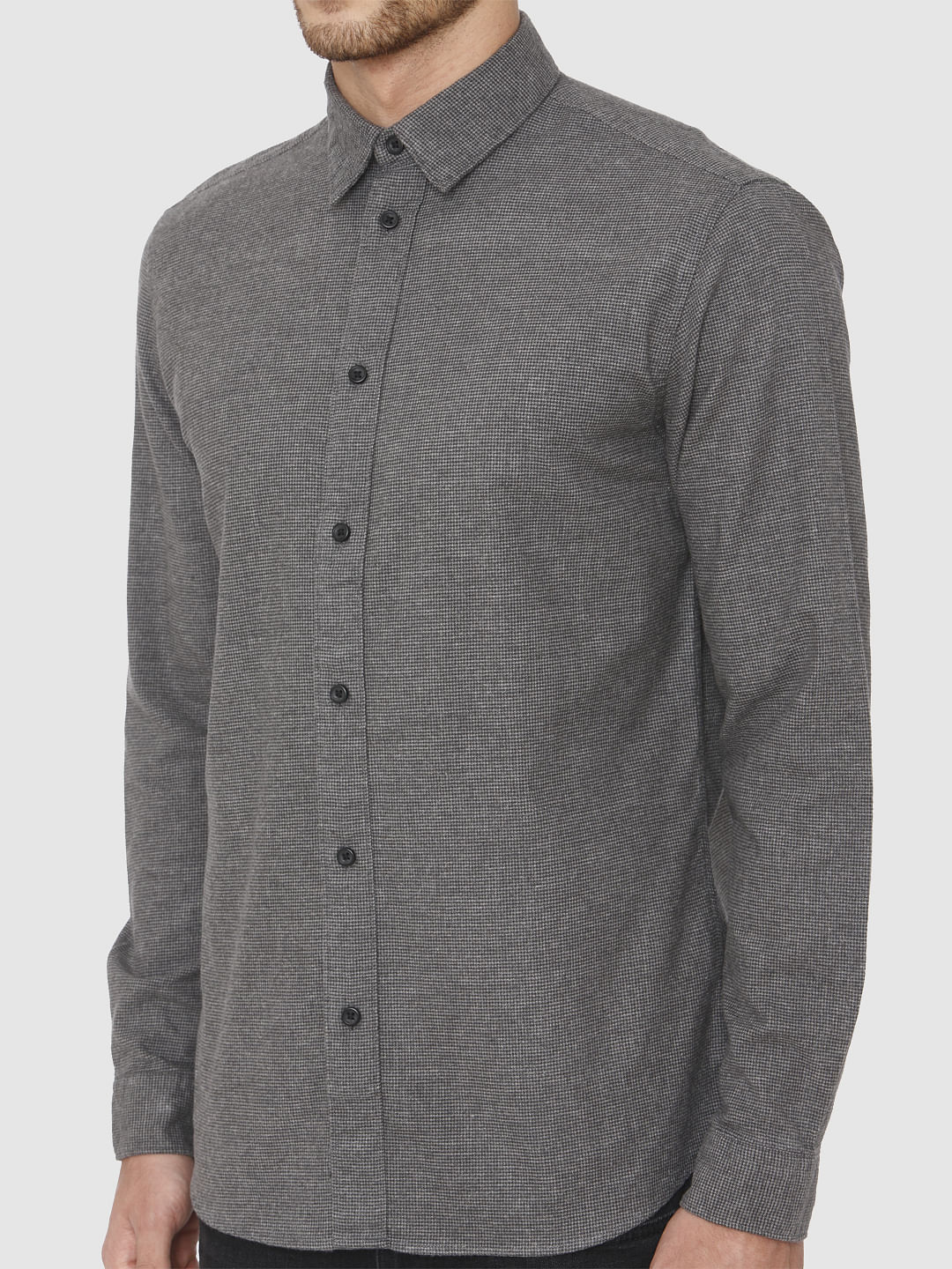 Grey Full Sleeves Shirt