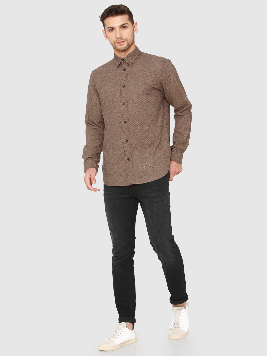 Brown Full Sleeves Shirt