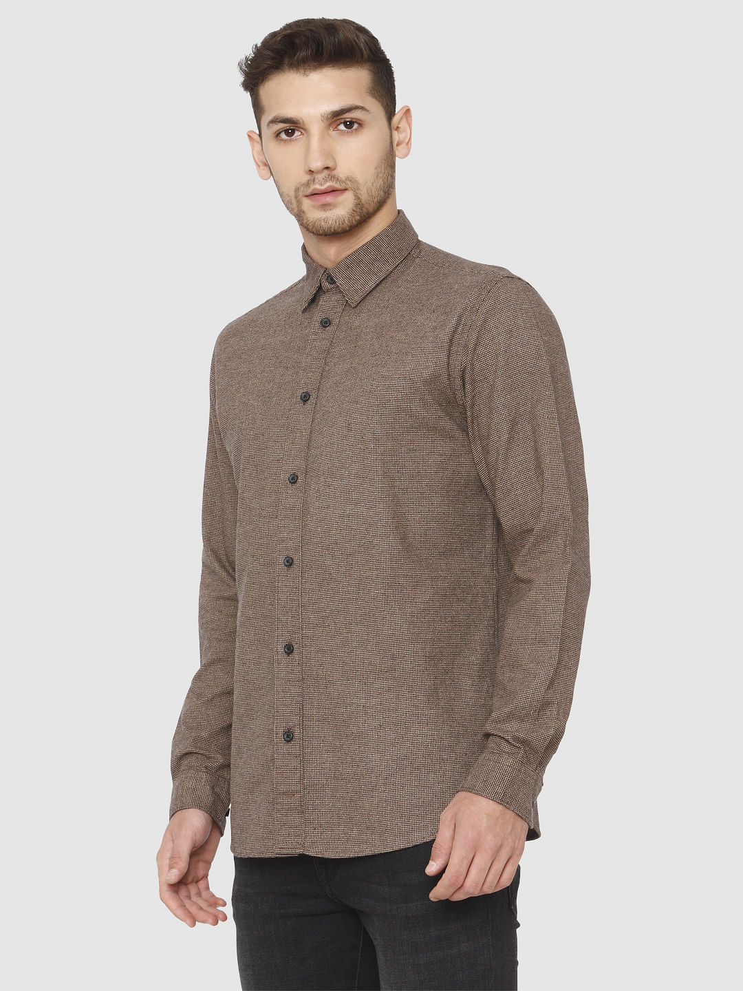 Brown Full Sleeves Shirt