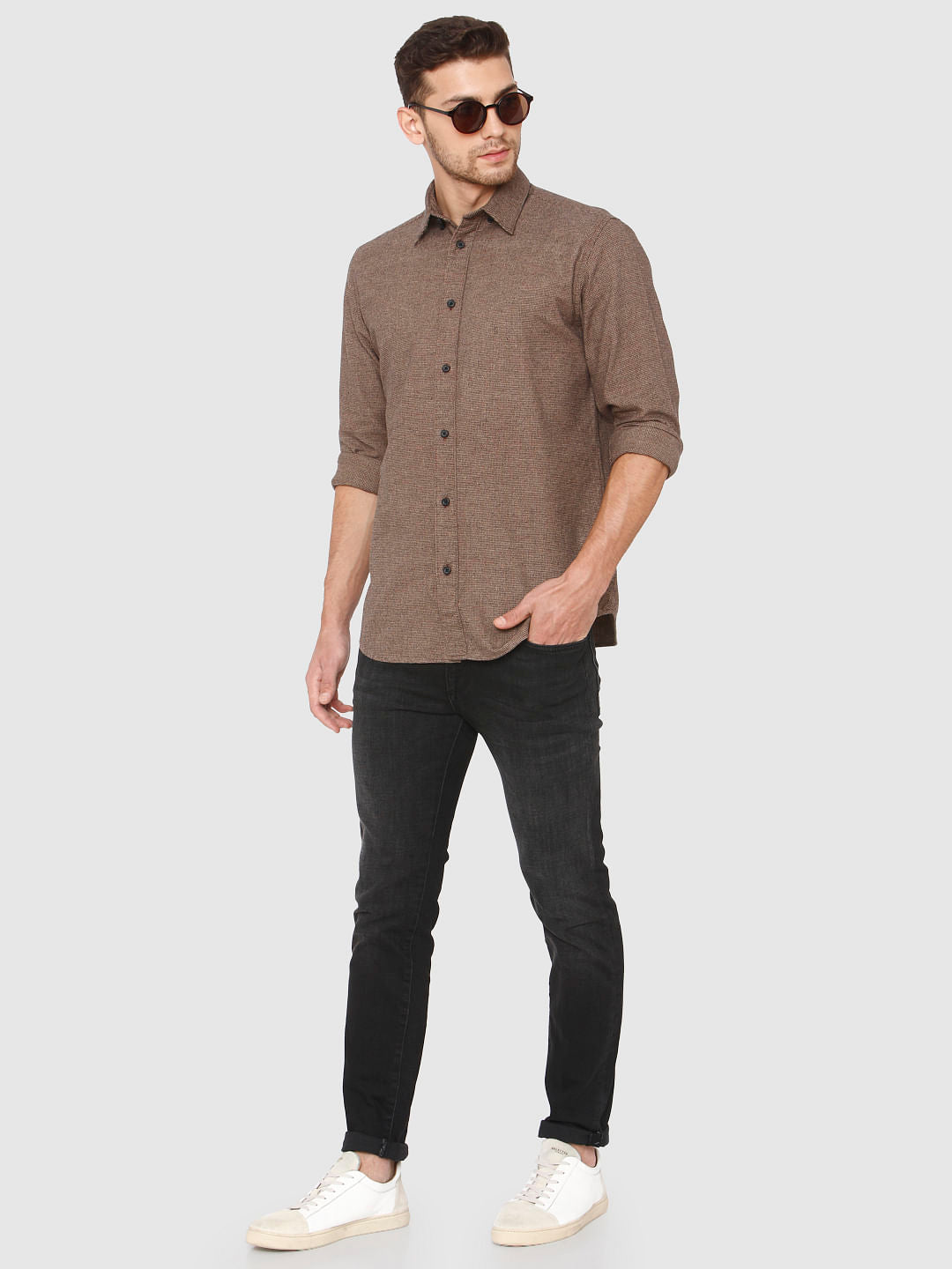 Brown Full Sleeves Shirt