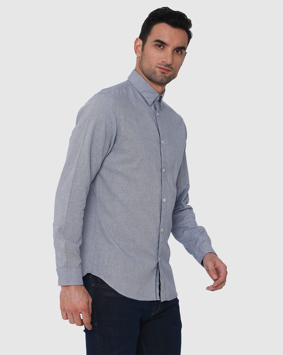 Blue Full Sleeves Shirt