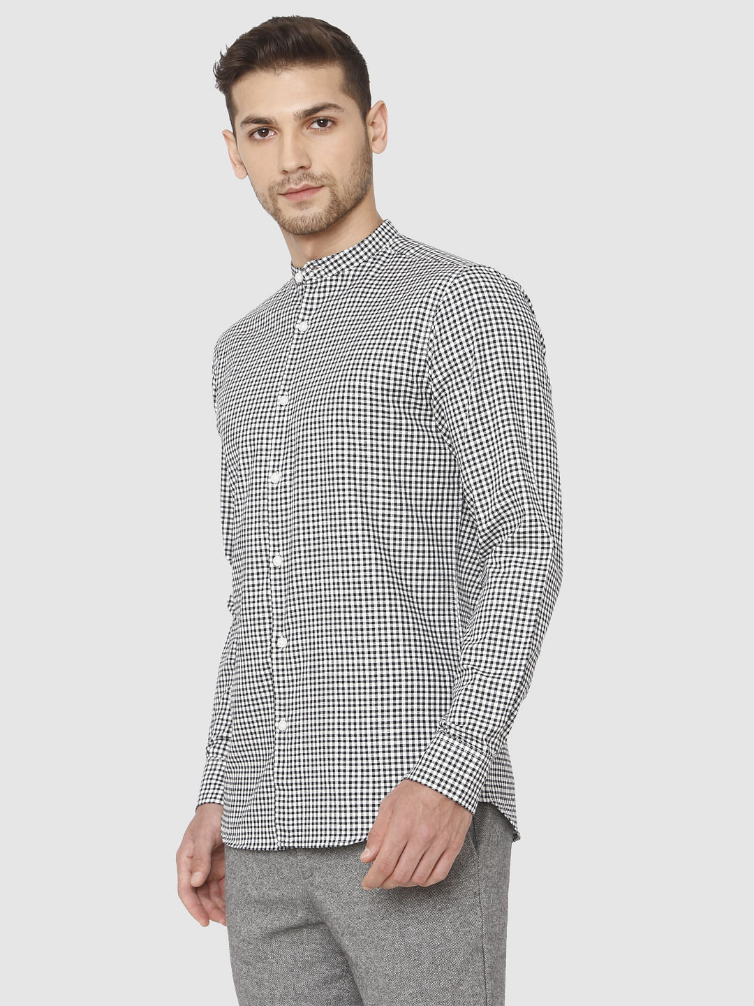 Black Check Full Sleeves Shirt