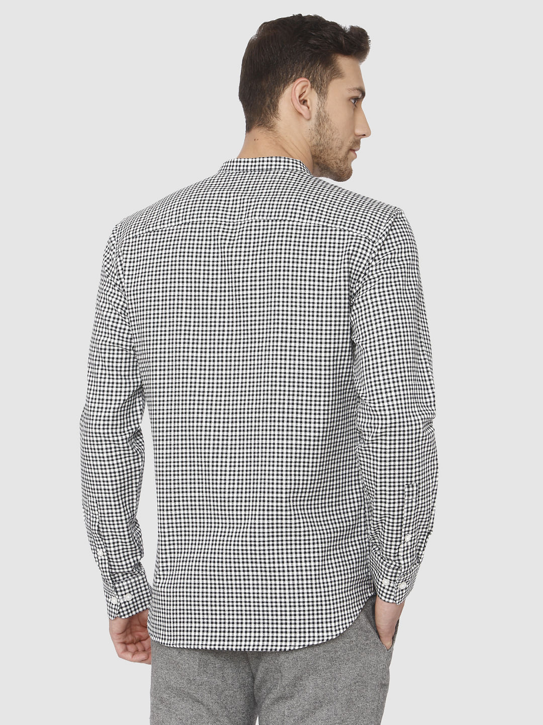 Black Check Full Sleeves Shirt