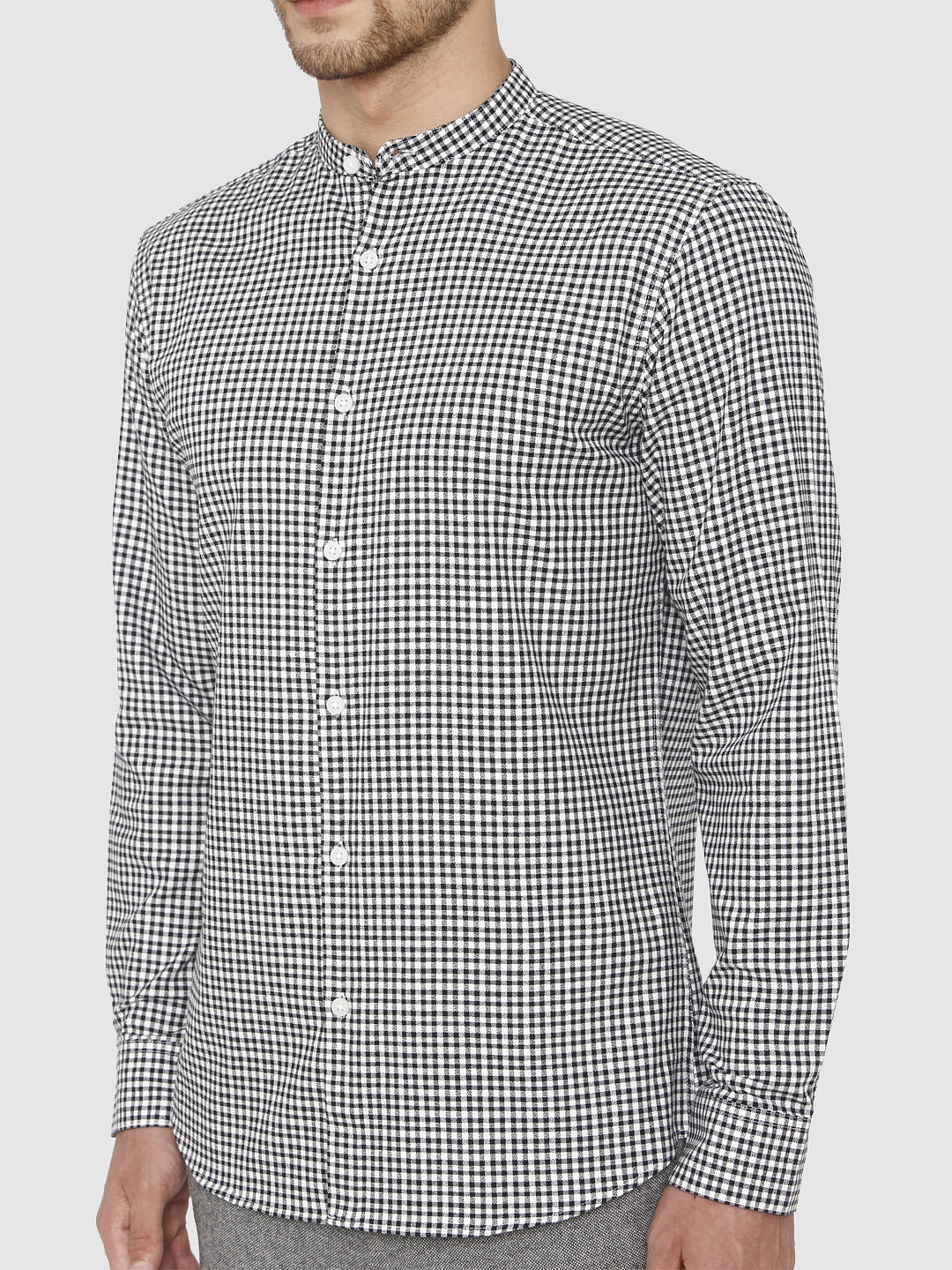 Black Check Full Sleeves Shirt