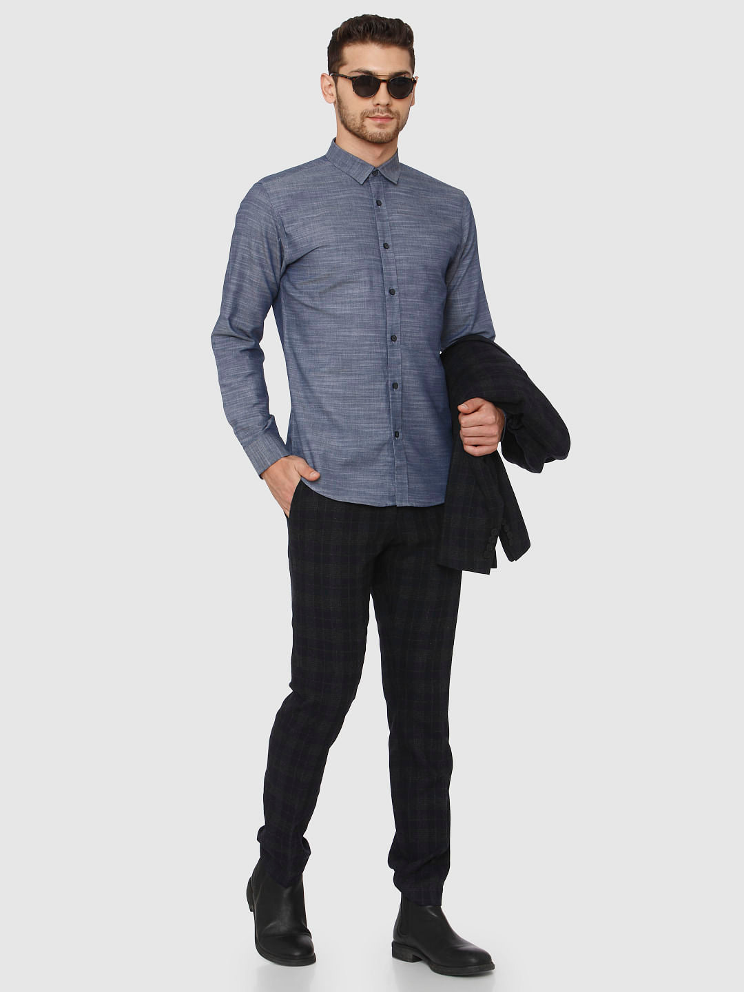 Blue Full Sleeves Shirt