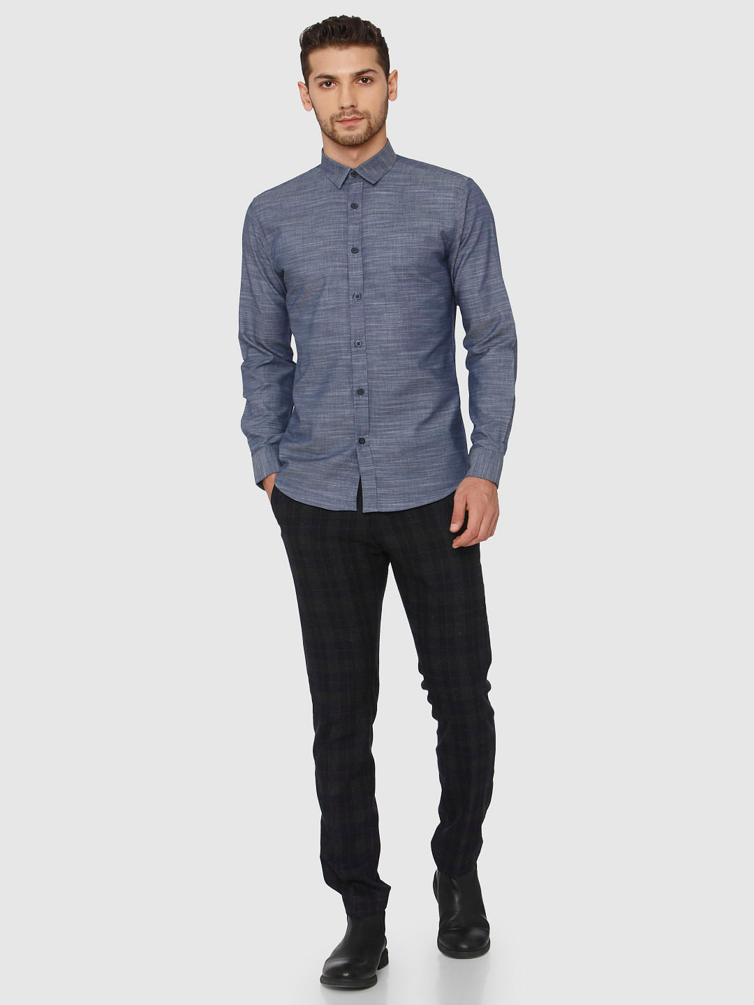 Blue Full Sleeves Shirt