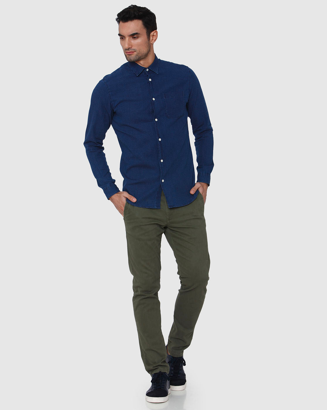 Blue Full Sleeves Shirt