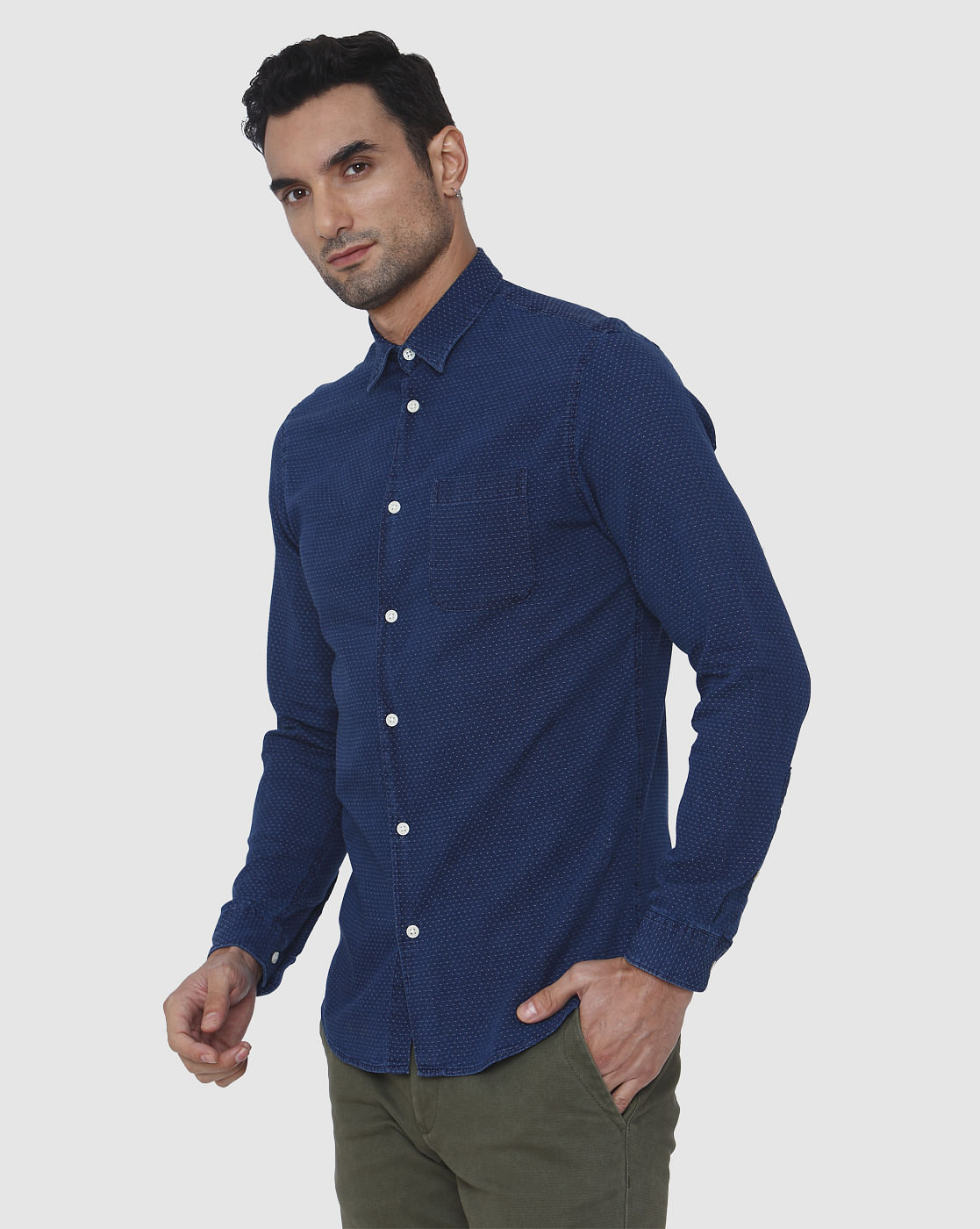 Blue Full Sleeves Shirt