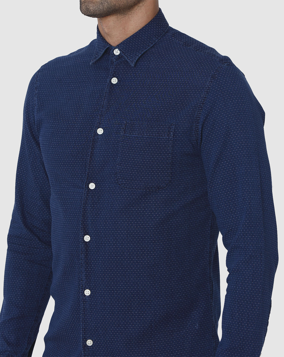 Blue Full Sleeves Shirt