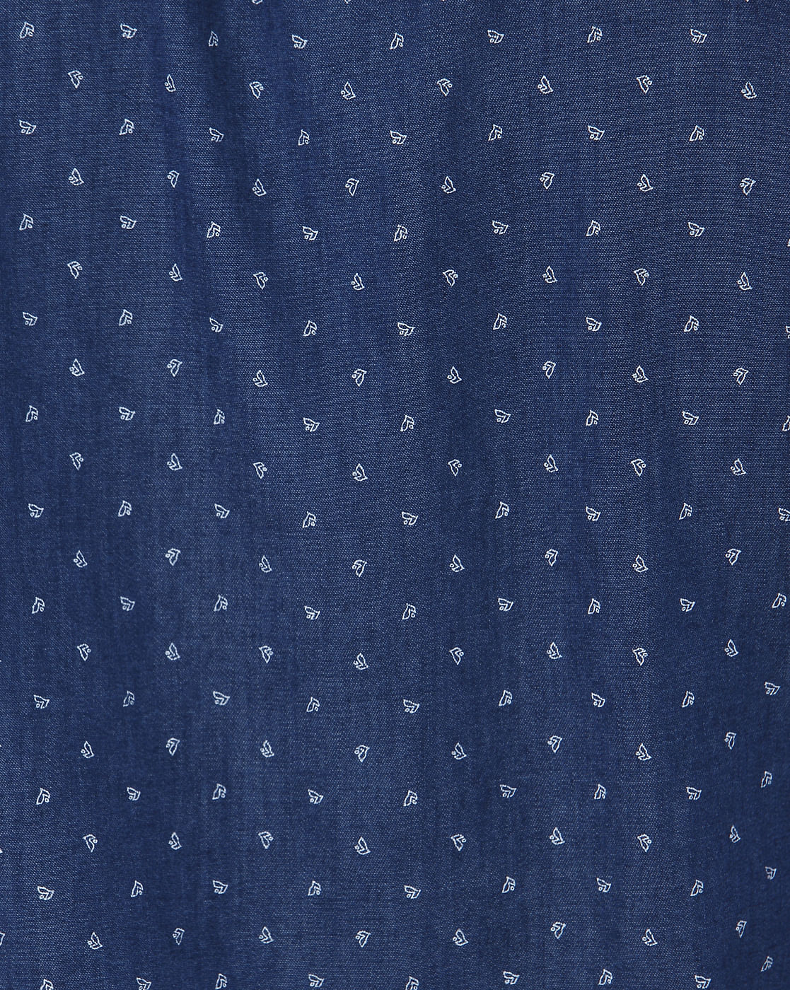 Blue Printed Full Sleeves Shirt