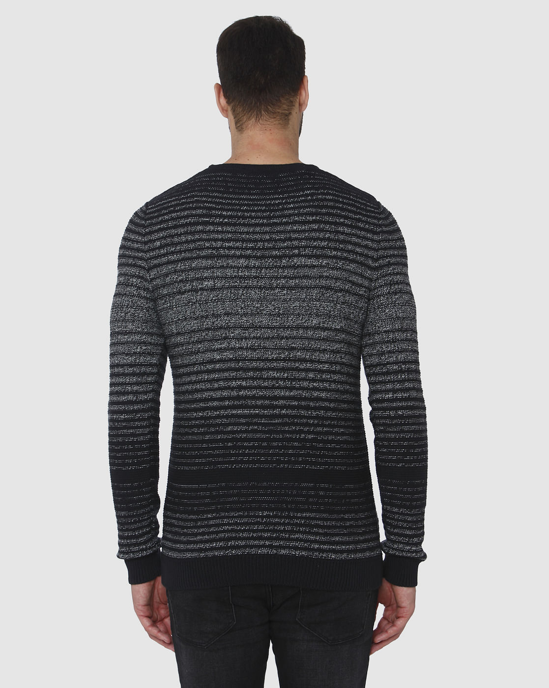 Black Striped Pullover