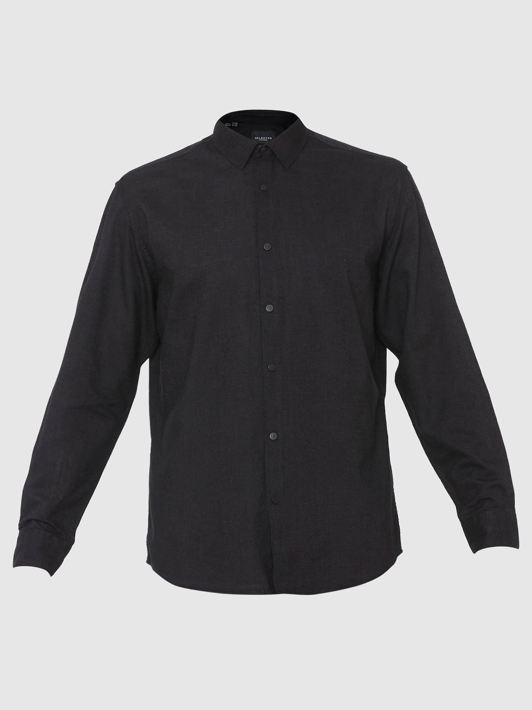 Black Loose Fit Formal Shirt