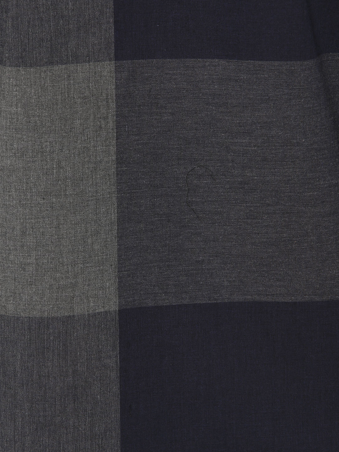 Navy Blue Check Full Sleeves Shirt