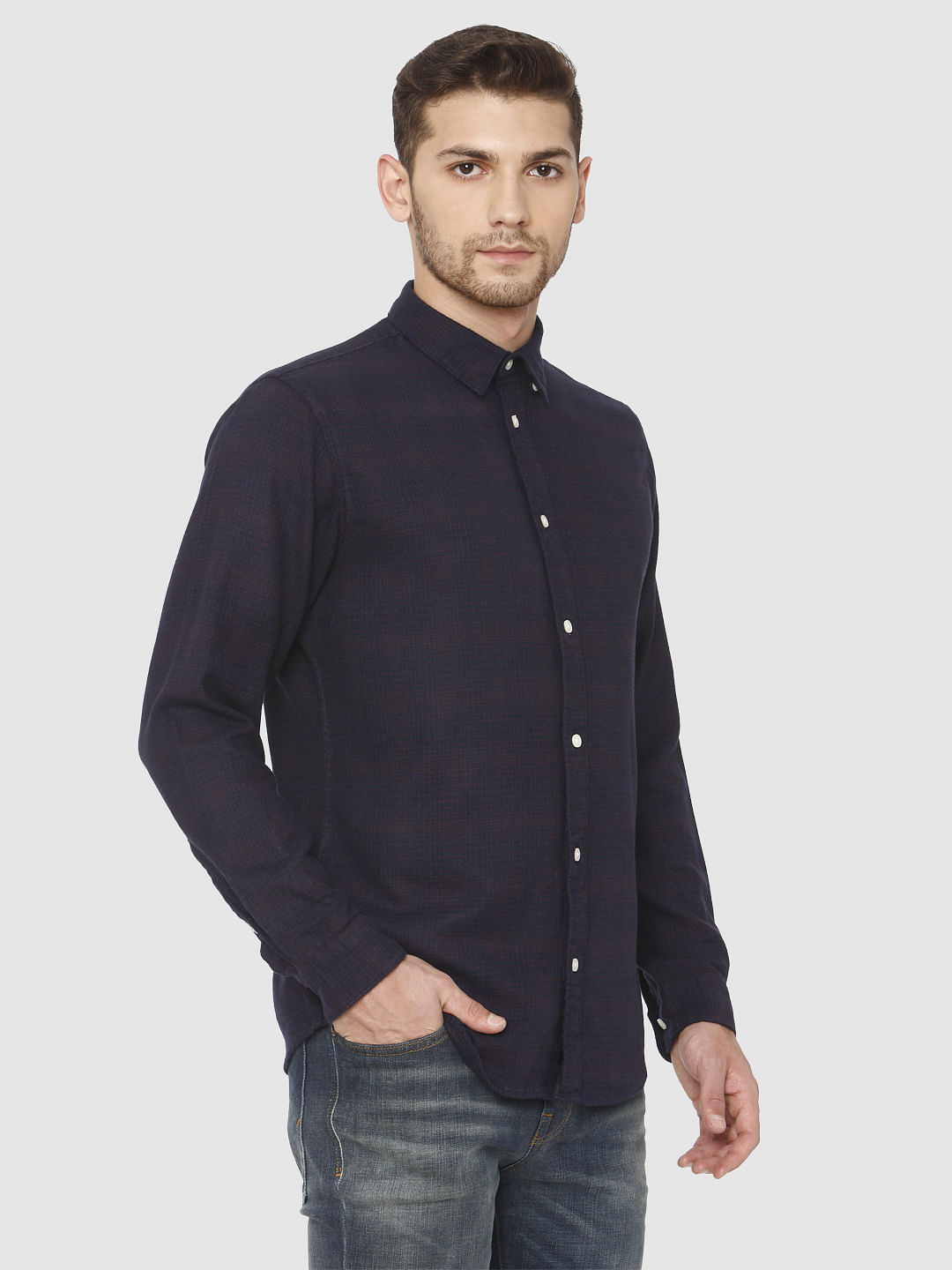 Blue Full Sleeves Shirt