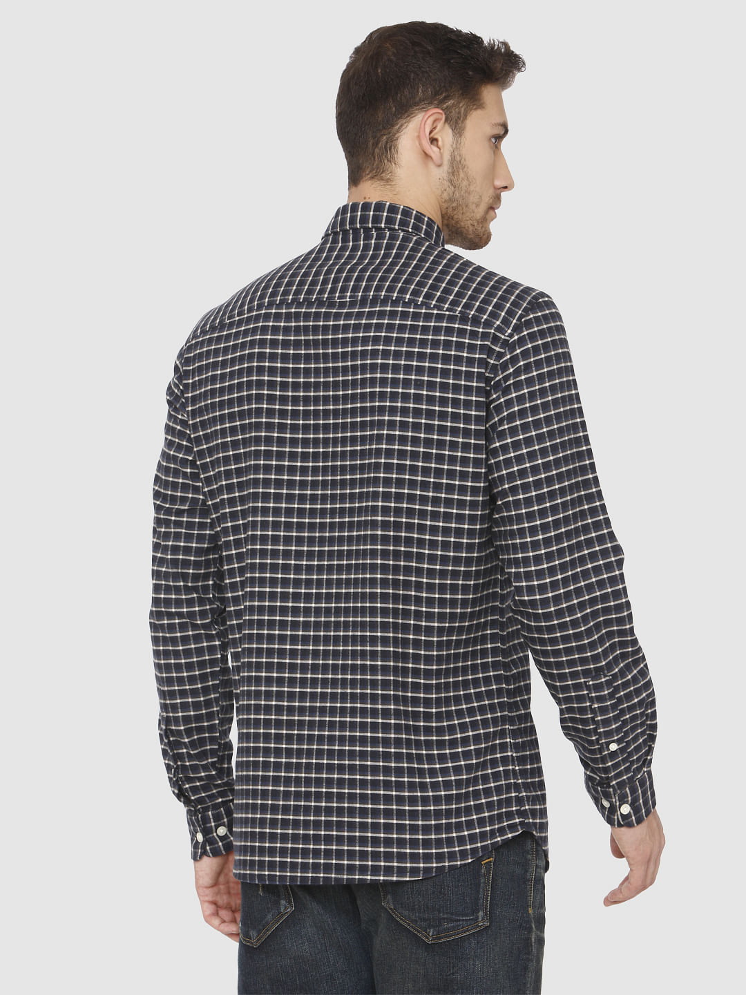 Black Check Full Sleeves Shirt