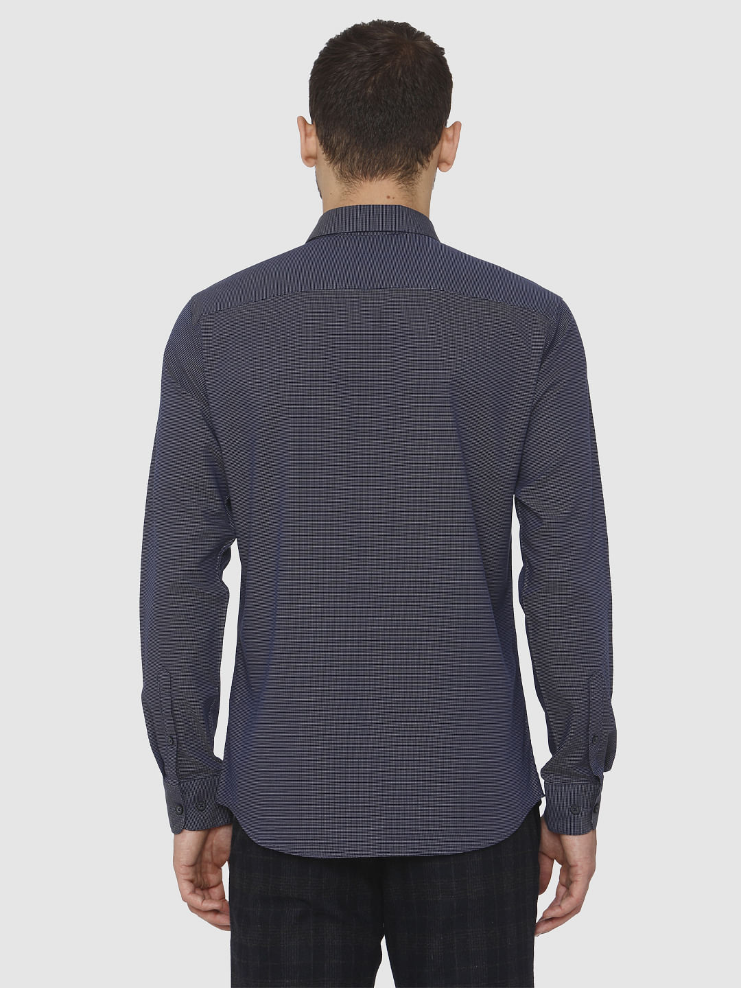 Navy Blue Slim Fit Formal Shirt