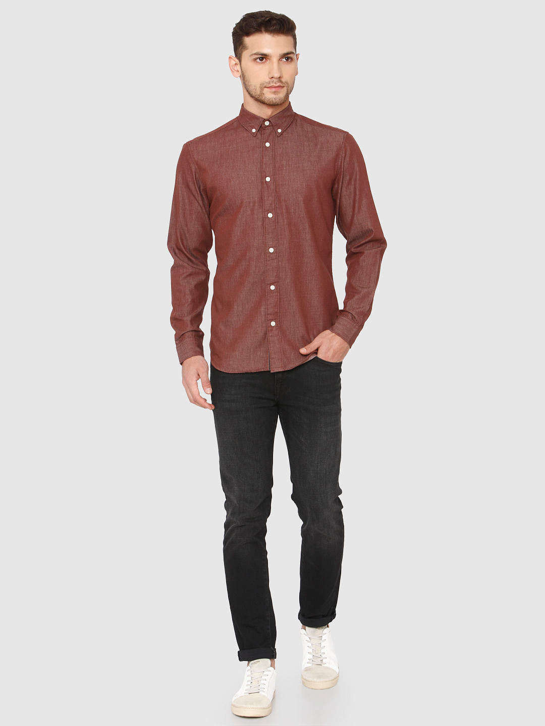 Brown Full Sleeves Shirt
