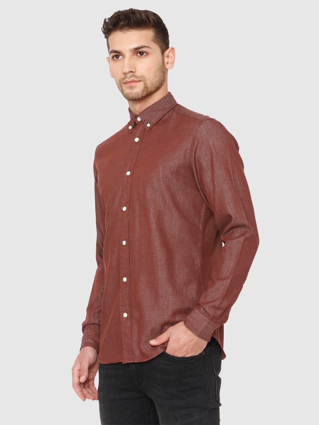 Brown Full Sleeves Shirt