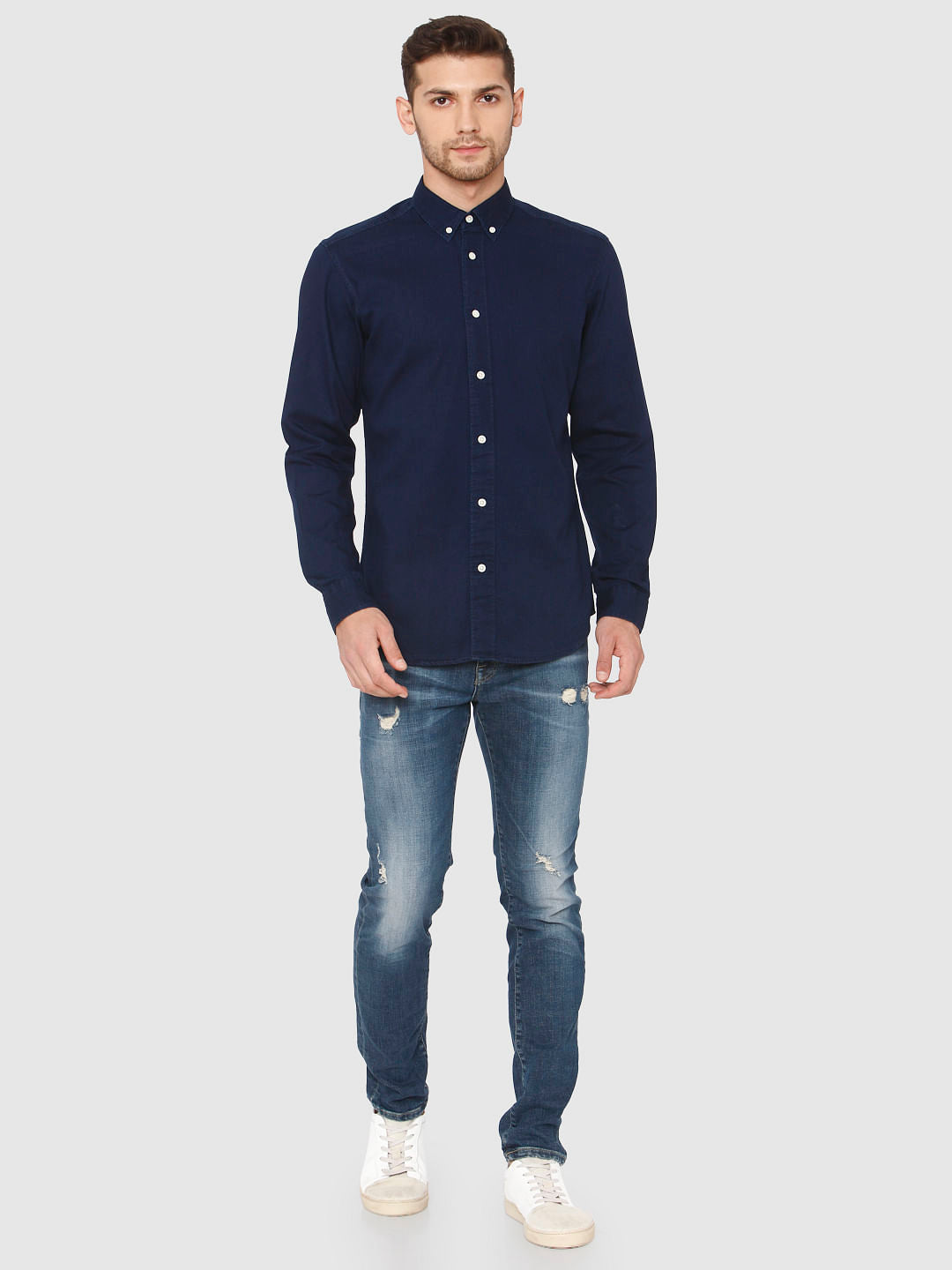 Blue Full Sleeves Shirt