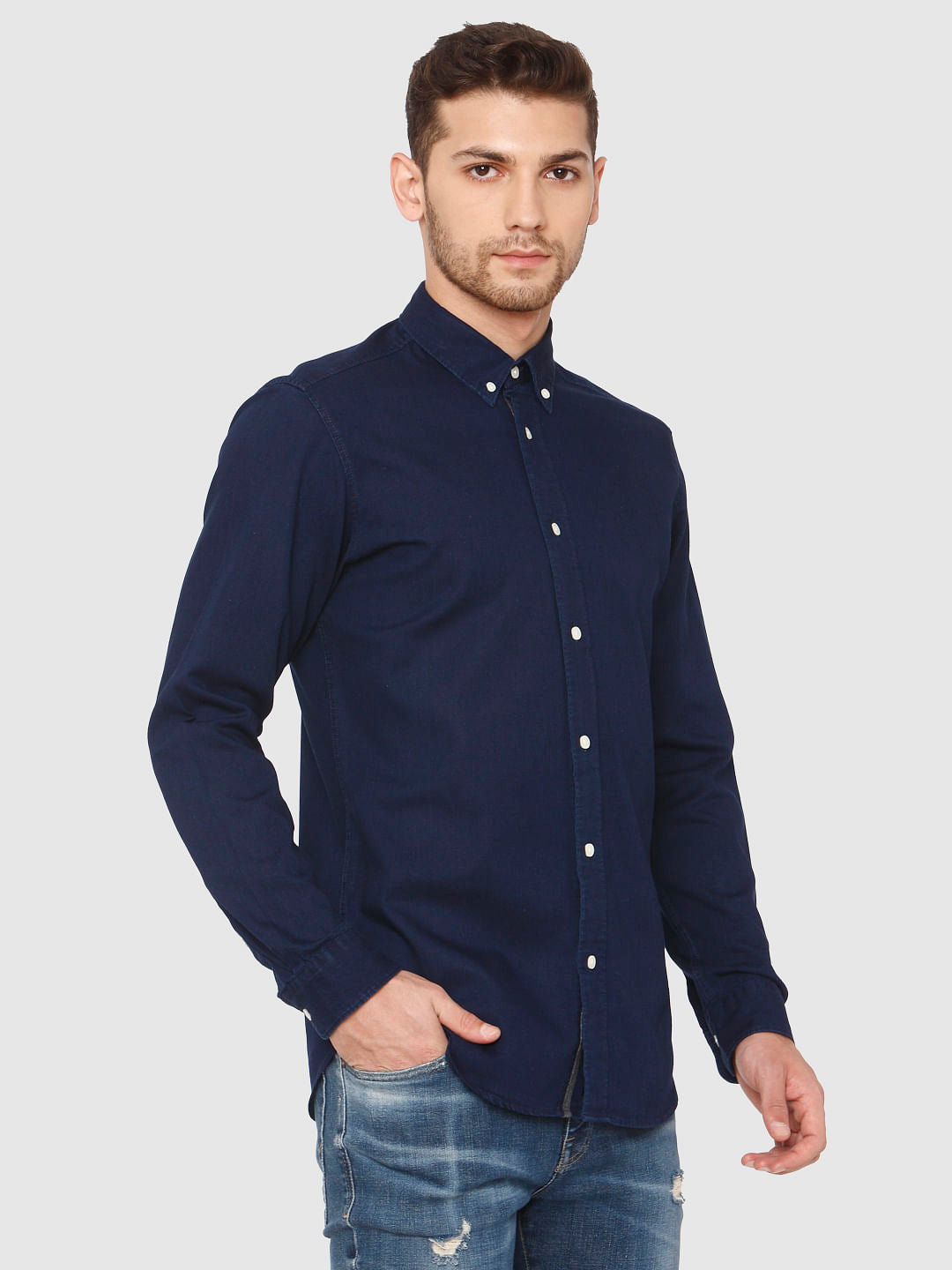 Blue Full Sleeves Shirt