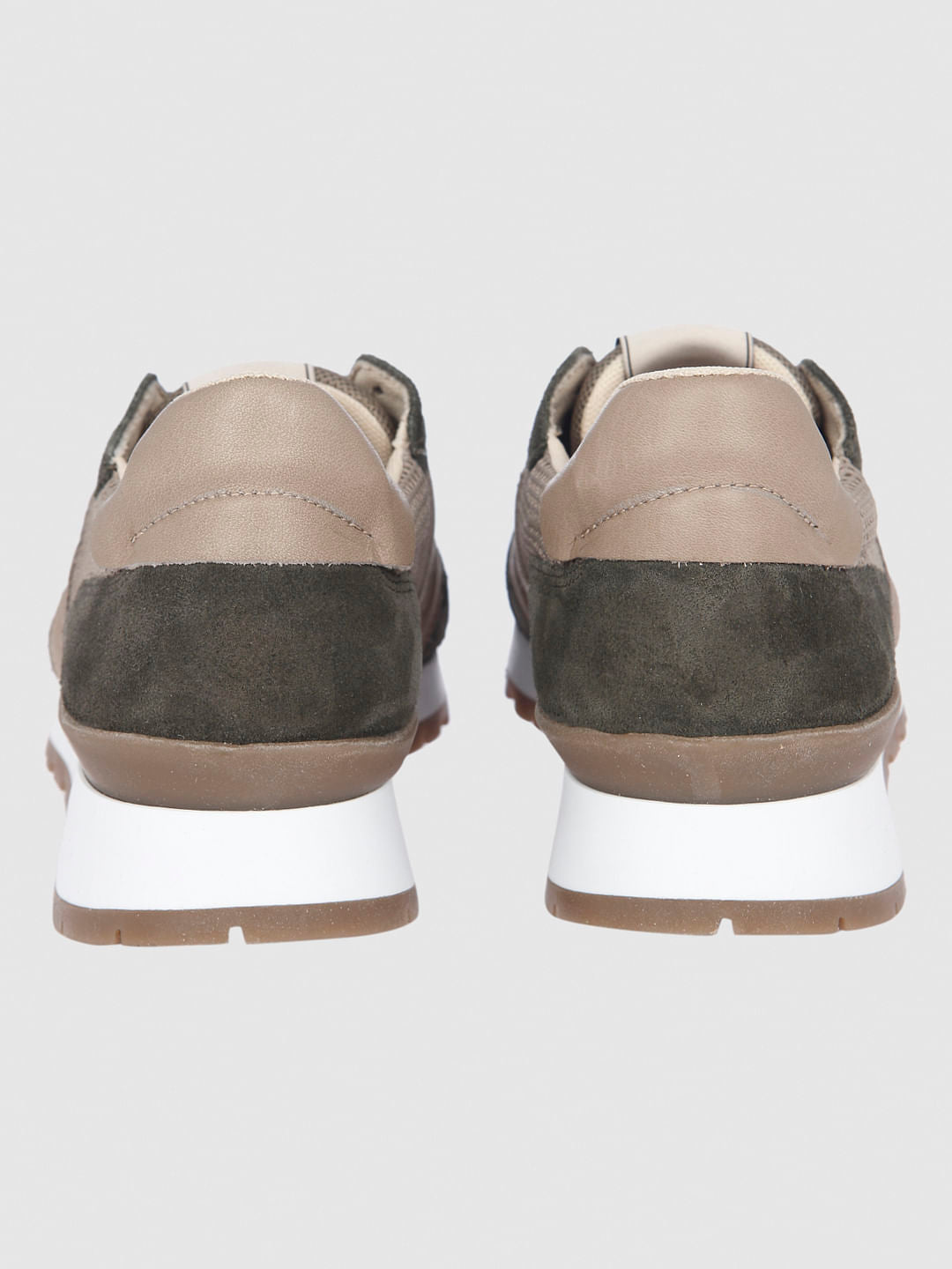 Green Colourblocked Sneakers