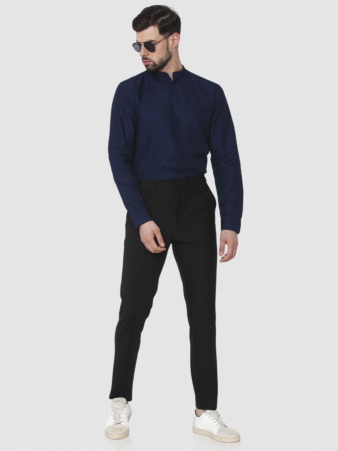 Black Tapered Fit Pants