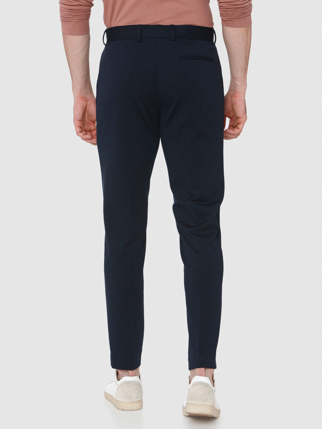 Dark Blue Tapered Fit Pants