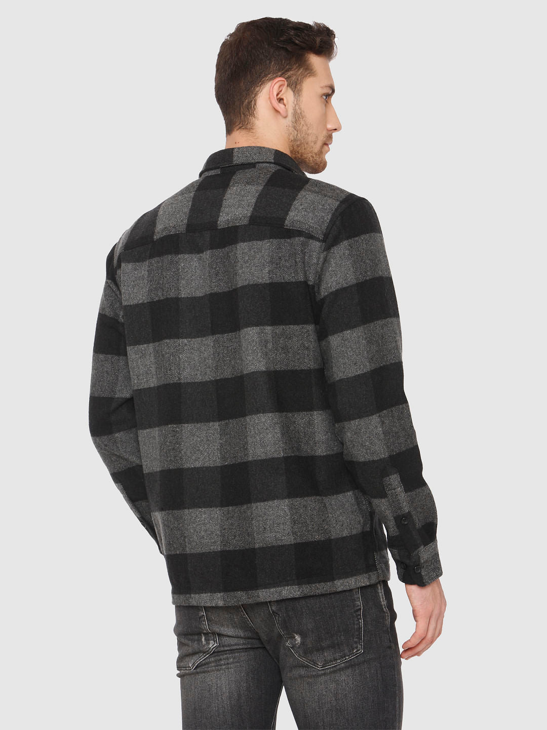 Black Check Full Sleeves Shirt